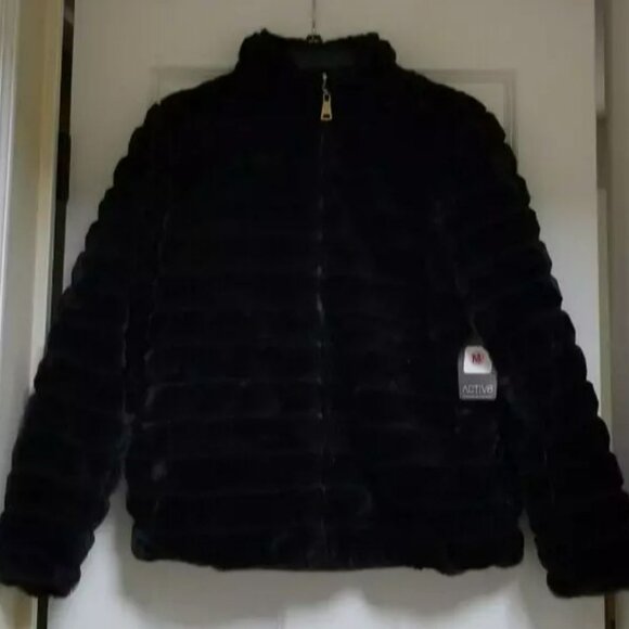 ACTIV8 Women's Faux Fur Reversible Winter Jacket, Size M - Picture 12 of 12